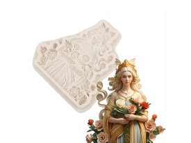 Molde silicona reina con flores